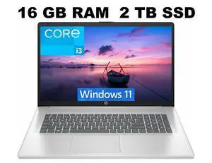 HP 17 Laptop, 17.3" FHD (1920 x 1080) Display, Intel Core i3-N305 8 Cores Processor, Intel UHD Graphics, 16GB DDR4 2TB PCIe SSD, Webcam, HDMI, Fingerprint Reader, Windows 11 HP 17 Laptop, 17.3" FHD (1920 x 1080) Display, Intel Core i3-N305 8 Cores Processor, Intel UHD Graphics, 16GB DDR4 2TB PCIe SSD, Webcam, HDMI, Fingerprint Reader, Windows 11
