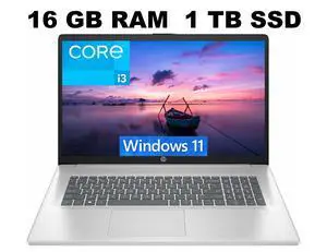 HP 17 Laptop, 17.3" FHD (1920 x 1080) Display, Intel Core i3-N305 8 Cores Processor, Intel UHD Graphics, 16GB DDR4 1TB PCIe SSD, Webcam, HDMI, Fingerprint Reader, Windows 11 HP 17 Laptop, 17.3" FHD (1920 x 1080) Display, Intel Core i3-N305 8 Cores Processor, Intel UHD Graphics, 16GB DDR4 1TB PCIe SSD, Webcam, HDMI, Fingerprint Reader, Windows 11