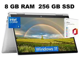 HP Envy x360 14 Laptop, 14" FHD Touchscreen, Intel Core 5 120U 10-Core Processor, Intel Graphics, 8GB DDR4 256GB PCIe SSD, Wi-Fi 6E, Backlit KB, Windows 11 Home ,Office 2021 License HP Envy x360 14 Laptop, 14" FHD Touchscreen, Intel Core 5 120U 10-Core Processor, Intel Graphics, 8GB DDR4 256GB PCIe SSD, Wi-Fi 6E, Backlit KB, Windows 11 Home ,Office 2021 License