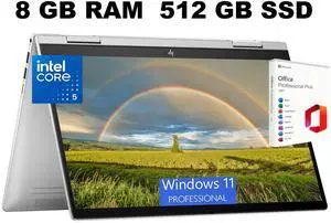 HP Envy x360 14 Laptop, 14" FHD Touchscreen, Intel Core 5 120U 10-Core Processor, Intel Graphics, 8GB DDR4 512GB PCIe SSD, Wi-Fi 6E, Backlit KB, Windows 11 Pro ,Office 2021 License HP Envy x360 14 Laptop, 14" FHD Touchscreen, Intel Core 5 120U 10-Core Processor, Intel Graphics, 8GB DDR4 512GB PCIe SSD, Wi-Fi 6E, Backlit KB, Windows 11 Pro ,Office 2021 License
