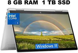 HP Envy x360 14 Laptop, 14" FHD (1920 x 1080) Touchscreen, Intel Core 5 120U 10-Core Processor, Intel Graphics, 8GB DDR4 1TB PCIe SSD, Wi-Fi 6E, Backlit KB, Windows 11 Home HP Envy x360 14 Laptop, 14" FHD (1920 x 1080) Touchscreen, Intel Core 5 120U 10-Core Processor, Intel Graphics, 8GB DDR4 1TB PCIe SSD, Wi-Fi 6E, Backlit KB, Windows 11 Home