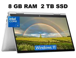 HP Envy x360 14 Laptop, 14" FHD (1920 x 1080) Touchscreen, Intel Core 5 120U 10-Core Processor, Intel Graphics, 8GB DDR4 2TB PCIe SSD, Wi-Fi 6E, Backlit KB, Windows 11 Home HP Envy x360 14 Laptop, 14" FHD (1920 x 1080) Touchscreen, Intel Core 5 120U 10-Core Processor, Intel Graphics, 8GB DDR4 2TB PCIe SSD, Wi-Fi 6E, Backlit KB, Windows 11 Home