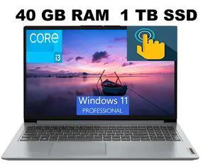 Lenovo IdeaPad 1 15 Laptop, 15.6" FHD Touchscreen, Intel Core i3-1215U Processor 6 Cores Processor, Intel UHD Graphics, 40GB DDR4 1TB PCIe SSD, Webcam, Wi-Fi 6, Windows 11 Pro Lenovo IdeaPad 1 15 Laptop, 15.6" FHD Touchscreen, Intel Core i3-1215U Processor 6 Cores Processor, Intel UHD Graphics, 40GB DDR4 1TB PCIe SSD, Webcam, Wi-Fi 6, Windows 11 Pro