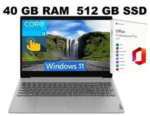 Lenovo IdeaPad 3 15 Laptop, 15.6" HD Touchscreen, Intel Core i3-1115G4 2 Cores Processor, Intel UHD Graphics, 40GB DDR4 512GB PCIe SSD, Webcam, Wi-Fi, HDMI, Windows 11 ,Office 2021 License Lenovo IdeaPad 3 15 Laptop, 15.6" HD Touchscreen, Intel Core i3-1115G4 2 Cores Processor, Intel UHD Graphics, 40GB DDR4 512GB PCIe SSD, Webcam, Wi-Fi, HDMI, Windows 11 ,Office 2021 License