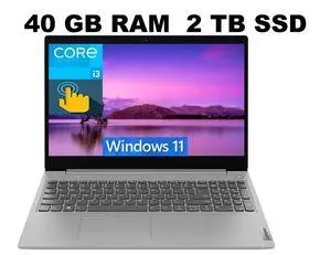 Lenovo IdeaPad 3 15 Laptop, 15.6" HD (1366 x 768) Touchscreen, Intel Core i3-1115G4 2 Cores Processor, Intel UHD (1366 x 768) Graphics, 40GB DDR4 2TB PCIe SSD, Webcam, Wi-Fi,Windows 11 Lenovo IdeaPad 3 15 Laptop, 15.6" HD (1366 x 768) Touchscreen, Intel Core i3-1115G4 2 Cores Processor, Intel UHD (1366 x 768) Graphics, 40GB DDR4 2TB PCIe SSD, Webcam, Wi-Fi,Windows 11