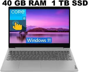 Lenovo IdeaPad 3 15 Laptop, 15.6" HD (1366 x 768) Touchscreen, Intel Core i3-1115G4 2 Cores Processor, Intel UHD (1366 x 768) Graphics, 40GB DDR4 1TB PCIe SSD, Webcam, Wi-Fi,Windows 11 Lenovo IdeaPad 3 15 Laptop, 15.6" HD (1366 x 768) Touchscreen, Intel Core i3-1115G4 2 Cores Processor, Intel UHD (1366 x 768) Graphics, 40GB DDR4 1TB PCIe SSD, Webcam, Wi-Fi,Windows 11