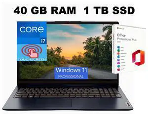 Lenovo Ideapad 1i 15 Laptop, 15.6" FHD Touchscreen, Intel Core i5-1335U 10-Core Processor, Intel Iris Xe Graphics, 40GB DDR4 1TB PCIe SSD, Wi-Fi & Bluetooth, Windows 11 Pro ,Office 2021 License Lenovo Ideapad 1i 15 Laptop, 15.6" FHD Touchscreen, Intel Core i5-1335U 10-Core Processor, Intel Iris Xe Graphics, 40GB DDR4 1TB PCIe SSD, Wi-Fi & Bluetooth, Windows 11 Pro ,Office 2021 License