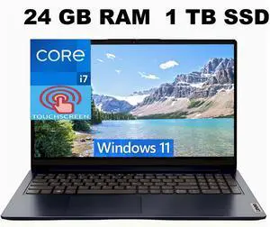 Lenovo Ideapad 1i 15 Laptop, 15.6" FHD (1920 x 1080) Touchscreen, Intel Core i5-1335U 10-Core Processor, Intel Iris Xe Graphics, 24GB DDR4 1TB PCIe SSD, Wi-Fi & Bluetooth, Windows 11 Lenovo Ideapad 1i 15 Laptop, 15.6" FHD (1920 x 1080) Touchscreen, Intel Core i5-1335U 10-Core Processor, Intel Iris Xe Graphics, 24GB DDR4 1TB PCIe SSD, Wi-Fi & Bluetooth, Windows 11
