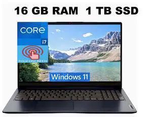 Lenovo Ideapad 1i 15 Laptop, 15.6" FHD (1920 x 1080) Touchscreen, Intel Core i5-1335U 10-Core Processor, Intel Iris Xe Graphics, 16GB DDR4 1TB PCIe SSD, Wi-Fi & Bluetooth, Windows 11 Lenovo Ideapad 1i 15 Laptop, 15.6" FHD (1920 x 1080) Touchscreen, Intel Core i5-1335U 10-Core Processor, Intel Iris Xe Graphics, 16GB DDR4 1TB PCIe SSD, Wi-Fi & Bluetooth, Windows 11