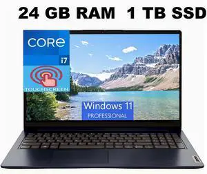 Lenovo Ideapad 1i 15 Laptop, 15.6" FHD (1920 x 1080) Touchscreen, Intel Core i5-1335U 10-Core Processor, Intel Iris Xe Graphics, 24GB DDR4 1TB PCIe SSD, Wi-Fi & Bluetooth, Windows 11 Pro Lenovo Ideapad 1i 15 Laptop, 15.6" FHD (1920 x 1080) Touchscreen, Intel Core i5-1335U 10-Core Processor, Intel Iris Xe Graphics, 24GB DDR4 1TB PCIe SSD, Wi-Fi & Bluetooth, Windows 11 Pro