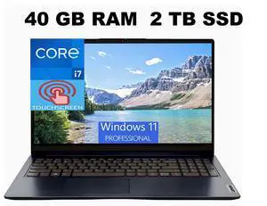 Lenovo Ideapad 1i 15 Laptop, 15.6" FHD (1920 x 1080) Touchscreen, Intel Core i5-1335U 10-Core Processor, Intel Iris Xe Graphics, 40GB DDR4 2TB PCIe SSD, Wi-Fi & Bluetooth, Windows 11 Pro Lenovo Ideapad 1i 15 Laptop, 15.6" FHD (1920 x 1080) Touchscreen, Intel Core i5-1335U 10-Core Processor, Intel Iris Xe Graphics, 40GB DDR4 2TB PCIe SSD, Wi-Fi & Bluetooth, Windows 11 Pro