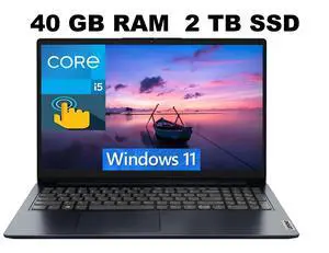 Lenovo Ideapad 1i 15 Laptop, 15.6" FHD (1920 x 1080) Touchscreen, Intel Core i5-1334U 10-Core Processor, Intel Iris Xe Graphics, 40GB DDR4 2TB PCIe SSD, Wi-Fi 6, + BT5.1, Windows 11 Lenovo Ideapad 1i 15 Laptop, 15.6" FHD (1920 x 1080) Touchscreen, Intel Core i5-1334U 10-Core Processor, Intel Iris Xe Graphics, 40GB DDR4 2TB PCIe SSD, Wi-Fi 6, + BT5.1, Windows 11