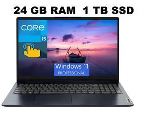Lenovo Ideapad 1i 15 Laptop, 15.6" FHD (1920 x 1080) Touchscreen, Intel Core i5-1334U 10-Core Processor, Intel Iris Xe Graphics, 24GB DDR4 1TB PCIe SSD, Wi-Fi 6, + BT5.1, Windows 11 Pro Lenovo Ideapad 1i 15 Laptop, 15.6" FHD (1920 x 1080) Touchscreen, Intel Core i5-1334U 10-Core Processor, Intel Iris Xe Graphics, 24GB DDR4 1TB PCIe SSD, Wi-Fi 6, + BT5.1, Windows 11 Pro