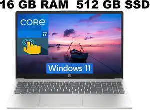 HP 15 Laptop, 15.6" FHD (1920x1080) Touchscreen, Intel Core i7-1355U 10 cores Processor, Intel Iris Xe Graphics, 16GB DDR4 512GB PCIe SSD, Wi-Fi 6 and Bluetooth 5.3, Windows 11 HP 15 Laptop, 15.6" FHD (1920x1080) Touchscreen, Intel Core i7-1355U 10 cores Processor, Intel Iris Xe Graphics, 16GB DDR4 512GB PCIe SSD, Wi-Fi 6 and Bluetooth 5.3, Windows 11