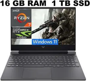 HP Victus 15 Gaming Laptop, 15.6" FHD 144 Hz, AMD Ryzen 7 7445HS 6 Cores Processor, NVIDIA GeForce RTX 4050 8GB GDDR6 Graphics, 16GB DDR5 1TB PCIe SSD, Backlit KB, Windows 11 HP Victus 15 Gaming Laptop, 15.6" FHD 144 Hz, AMD Ryzen 7 7445HS 6 Cores Processor, NVIDIA GeForce RTX 4050 8GB GDDR6 Graphics, 16GB DDR5 1TB PCIe SSD, Backlit KB, Windows 11