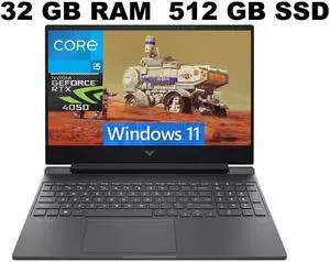HP Victus 15 Gaming Laptop, 15.6" FHD 144Hz, Intel Core i5-13420H 8 Cores Processor, NVIDIA GeForce RTX 4050 6GB GDDR6, 32GB DDR4 512GB PCIe SSD, Wi-Fi 6, Backlit KB, Windows 11 HP Victus 15 Gaming Laptop, 15.6" FHD 144Hz, Intel Core i5-13420H 8 Cores Processor, NVIDIA GeForce RTX 4050 6GB GDDR6, 32GB DDR4 512GB PCIe SSD, Wi-Fi 6, Backlit KB, Windows 11