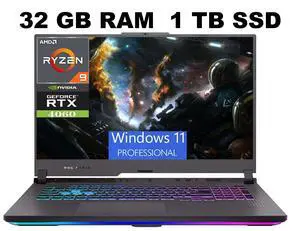 ASUS ROG Strix G17 Gaming Laptop, 17.3" WQHD (2560x1440) 240Hz, AMD 12-Core Ryzen 9 7845HX Processor, NVIDIA GeForce RTX 4060 8GB Graphic, 32GB DDR5 1TB PCIe SSD, Windows 11 Pro ASUS ROG Strix G17 Gaming Laptop, 17.3" WQHD (2560x1440) 240Hz, AMD 12-Core Ryzen 9 7845HX Processor, NVIDIA GeForce RTX 4060 8GB Graphic, 32GB DDR5 1TB PCIe SSD, Windows 11 Pro