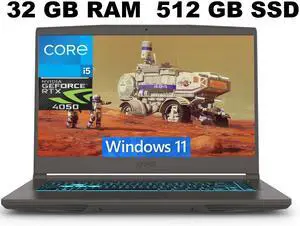 MSI Thin 15 Gaming Laptop, 15.6" Full HD (1920x1080) 144Hz, Intel Core i5-13420H 8 cores Processor, NVIDIA GeForce RTX 4050 6GB Graphic, 32GB DDR5 512GB PCIe SSD, Backlit Keyboard, Windows 11 MSI Thin 15 Gaming Laptop, 15.6" Full HD (1920x1080) 144Hz, Intel Core i5-13420H 8 cores Processor, NVIDIA GeForce RTX 4050 6GB Graphic, 32GB DDR5 512GB PCIe SSD, Backlit Keyboard, Windows 11