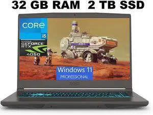 MSI Thin 15 Gaming Laptop, 15.6" Full HD (1920x1080) 144Hz, Intel Core i5-13420H 8 cores Processor, NVIDIA GeForce RTX 4050 6GB Graphic, 32GB DDR5 2TB PCIe SSD, Backlit Keyboard, Windows 11 Pro MSI Thin 15 Gaming Laptop, 15.6" Full HD (1920x1080) 144Hz, Intel Core i5-13420H 8 cores Processor, NVIDIA GeForce RTX 4050 6GB Graphic, 32GB DDR5 2TB PCIe SSD, Backlit Keyboard, Windows 11 Pro