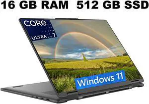 Lenovo Yoga 7i 2-in-1 Laptop, 16" FHD+ Touchscreen, Intel Core Ultra 7 155U 12 Cores Processor, Intel Graphics, 16GB DDR4 512GB PCIe SSD, FP Reader, Backlit KB, Windows 11 Home Lenovo Yoga 7i 2-in-1 Laptop, 16" FHD+ Touchscreen, Intel Core Ultra 7 155U 12 Cores Processor, Intel Graphics, 16GB DDR4 512GB PCIe SSD, FP Reader, Backlit KB, Windows 11 Home