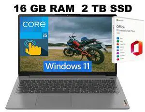 Lenovo IdeaPad 3 15 Laptop, 15.6" FHD Touchscreen, Intel Core i5-1135G7 4 Cores Processor, Intel Iris Xe Graphics, 16GB DDR4 2TB PCIe SSD, Wi-Fi 6, HDMI, Webcam, Windows 11 ,Office 2021 License Lenovo IdeaPad 3 15 Laptop, 15.6" FHD Touchscreen, Intel Core i5-1135G7 4 Cores Processor, Intel Iris Xe Graphics, 16GB DDR4 2TB PCIe SSD, Wi-Fi 6, HDMI, Webcam, Windows 11 ,Office 2021 License