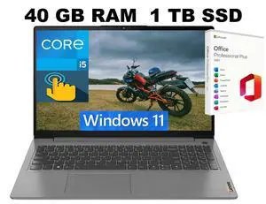 Lenovo IdeaPad 3 15 Laptop, 15.6" FHD Touchscreen, Intel Core i5-1135G7 4 Cores Processor, Intel Iris Xe Graphics, 40GB DDR4 1TB PCIe SSD, Wi-Fi 6, HDMI, Webcam, Windows 11 ,Office 2021 License Lenovo IdeaPad 3 15 Laptop, 15.6" FHD Touchscreen, Intel Core i5-1135G7 4 Cores Processor, Intel Iris Xe Graphics, 40GB DDR4 1TB PCIe SSD, Wi-Fi 6, HDMI, Webcam, Windows 11 ,Office 2021 License