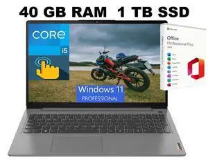Lenovo IdeaPad 3 15 Laptop, 15.6" FHD Touchscreen, Intel Core i5-1135G7 4 Cores Processor, Intel Iris Xe Graphics, 40GB DDR4 1TB PCIe SSD, Wi-Fi 6, HDMI, Webcam, Windows 11 Pro ,Office 2021 License Lenovo IdeaPad 3 15 Laptop, 15.6" FHD Touchscreen, Intel Core i5-1135G7 4 Cores Processor, Intel Iris Xe Graphics, 40GB DDR4 1TB PCIe SSD, Wi-Fi 6, HDMI, Webcam, Windows 11 Pro ,Office 2021 License