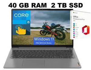 Lenovo IdeaPad 3 15 Laptop, 15.6" FHD Touchscreen, Intel Core i5-1135G7 4 Cores Processor, Intel Iris Xe Graphics, 40GB DDR4 2TB PCIe SSD, Wi-Fi 6, HDMI, Webcam, Windows 11 Pro ,Office 2021 License Lenovo IdeaPad 3 15 Laptop, 15.6" FHD Touchscreen, Intel Core i5-1135G7 4 Cores Processor, Intel Iris Xe Graphics, 40GB DDR4 2TB PCIe SSD, Wi-Fi 6, HDMI, Webcam, Windows 11 Pro ,Office 2021 License
