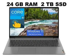 Lenovo IdeaPad 3 15 Laptop, 15.6" FHD (1920 x 1080) Touchscreen, Intel Core i5-1135G7 4 Cores Processor, Intel Iris Xe Graphics, 24GB DDR4 2TB PCIe SSD, Wi-Fi 6, HDMI, Webcam, Windows 11 Pro Lenovo IdeaPad 3 15 Laptop, 15.6" FHD (1920 x 1080) Touchscreen, Intel Core i5-1135G7 4 Cores Processor, Intel Iris Xe Graphics, 24GB DDR4 2TB PCIe SSD, Wi-Fi 6, HDMI, Webcam, Windows 11 Pro