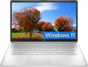 HP 17 Laptop, 17.3" HD+ Touchscreen, AMD Ryzen 5 5500U 6 cores Processor, AMD Radeon Graphics, 16GB DDR4  512GB PCIe SSD, HDMI, Webcam, Windows 11