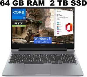 HP OMEN 16 Laptop, 16.1" FHD 144Hz Display, Intel 16-core i7-14650HX Processor, NVIDIA GeForce RTX 4060 8GB Graphic, 64GB DDR5  2TB PCIe SSD, RGB Backlit, Windows 11 Pro ,Office 2024 License
