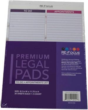 Re-Focus the Creative Office Premium Pink Legal Pad, 30 Sheets/Pad, 2 Pads