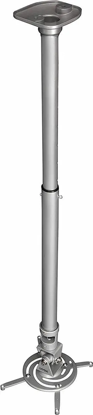 LOGIC Executive Aluminium Ceiling projector Mount Kit + Exp MS Rod 1.5ft to 3ft (1.5ft Fixed & 1.5ft Adjustable). Max Loading Capacity- 33 lb