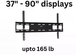 LOGIC Low Profile Fixed TV Mount for Flat Screen TV Wall Bracket LCD LED Display Size 37" to 90" Inch 165 lbs Load Capacity Flat Panels