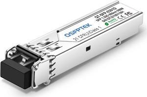 QSFPTEK SFP Module Gigabit Multimode LC Mini-GBIC Transceiver 1000BASE-SX for Cisco GLC-SX-MMD/GLC-SX-MM/SFP-GE-S, Ubiquiti UF-MM-1G, Netgear, Mikrotik, Other Open Switches (850nm, 550m, with DDM)