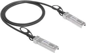 QSFPTEK 10G SFP+ DAC Cable, 1m (3.3ft) Passive Direct Attach Copper Twinax Cable for Cisco SFP-H10GB-CU50CM, Ubiquiti, D-Link, Netgear, Mikrotik, Open Switch Devices 1M