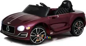 Kids Ride On Toys  12V Electric Car with Remote Control  Americas Toys Ride On Car w/ Luxury Interior, Plastic Wheels, Butterfly Doors, Music, LED Lights Purple Compatible with Bentley