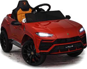 Electric Ride On Car with RC 12V Kids Battery Powered Ride On Toys with Spoked wheel, Open Doors, Leather 1 Seat, MP4 Screen, Music, Horn, Red Americas Toys Compatible with Lamborghini