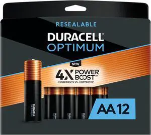 Duracell Optimum AA Battery with 4X POWER BOOST, 36 Pack Resealable Package