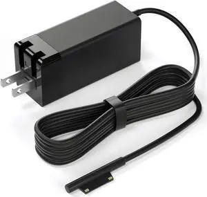 65W Charger Replacement for GaN Surface Pro Compact Foldable Charger Compatible with Microsoft Surface Pro 7, 4, 3,8,7+; Surface Book 2, 1, 3; Microsoft Surface Laptop 4, 3, 2, 1; Surface Go 3, 2, 1