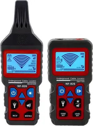 NOYAFA Underground Cable Tester Locator Wire Tracker Detector, Detection of Wall and Underground Cables, Electrical Lines, Water and Gas Supply Pipeline Path