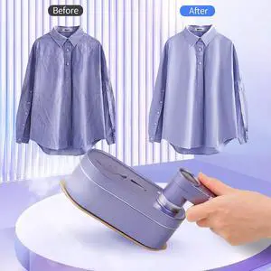 NF-STEAM IRCN Portable Folding Handheld Steam Iron Mini Garment Steamer  for Clothes Wet and Dry Ironing Compact Travel and Home Use
