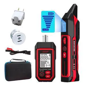 NOYAFA NF-824 Circuit Breaker Finder with LCD Display & GFCI Outlet Tester | Rechargeable NCV AC Electric Tester Circuit Tracer Tool with Flashlight & Adjustable Sensitivity NOYAFA NF-824 Circuit Breaker Finder with LCD Display & GFCI Outlet Tester | Rechargeable NCV AC Electric Tester Circuit Tracer Tool with Flashlight & Adjustable Sensitivity