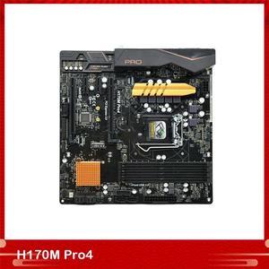 Working Desktop Motherboard For H170M Pro4 H170 LGA1151 M.2 MATX Support 6/7 Generation CPU System Board Fully Tested