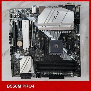 Desktop Motherboard For B550M PRO4 AM4 DDR4 128G SATA3 M.2*2 PCI-E4.0 USB3.2 Micro ATX Fully Tested