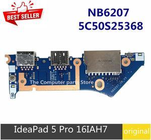 For 5 Pro 16IAH7 Laptop Power Botton Switch USB SD Card Reader IO Board NB6207 5C50S25368