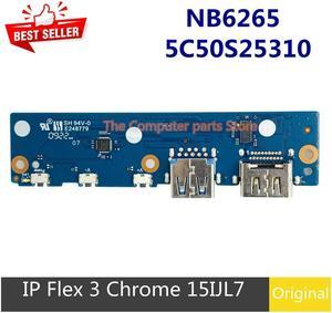 For IP Flex 3 Chrome 15IJL7 Laptop Power Botton Switch USB 3.0 HDMI Port Board NB6265 5C50S25310