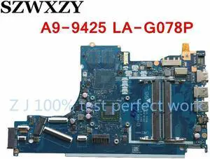 For 15-DB Laptop Motherboard EPV51 LA-G078P L20477-601 L20477-001 DDR4 With A9-9425 AM9425 CPU