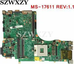 Full MS-17611 REV:1.1 For GX780R GT780 GT780R GT780DX GT780DXR Laptop Motherboard DDR3 HM67 Mainboard