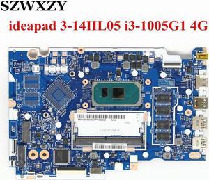 For 3-14IIL05 Laptop Motherboard NM-D031 I3-1005G1 CPU 4G RAM 5B21B37211 5B20S44249